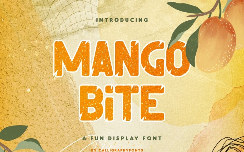 Fonte de exibição Mango Bite Fun