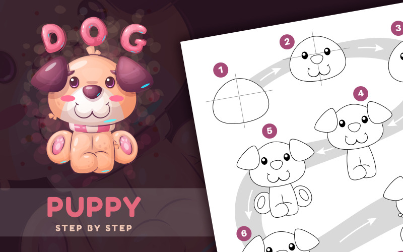 How to Draw Puppy Step by Step: Drawing lesson