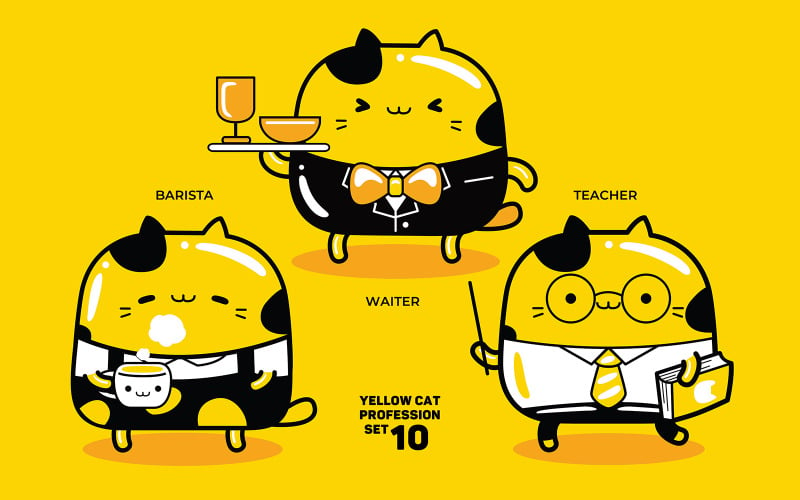 Набор профессий желтого кота # 10