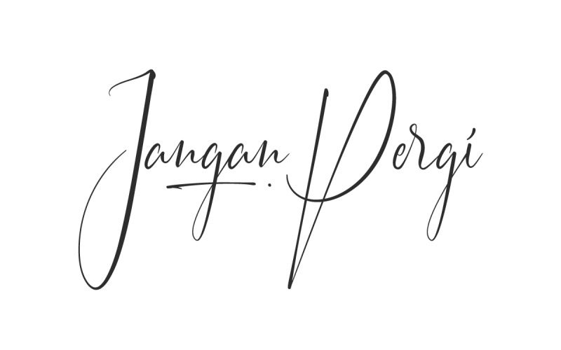Jangan Pergi Signature Font