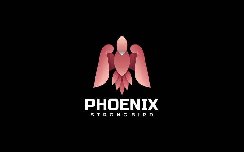 Vector logo de color degradado de Phoenix