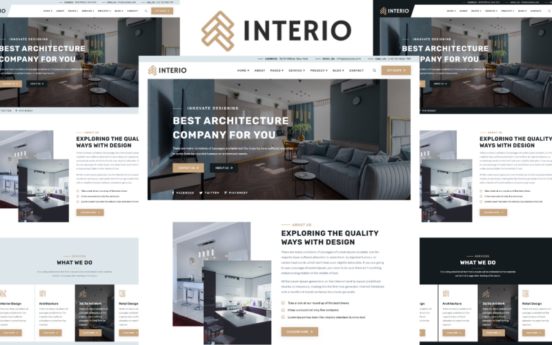 Interio - Architektur & Interieur HTML5-Vorlage