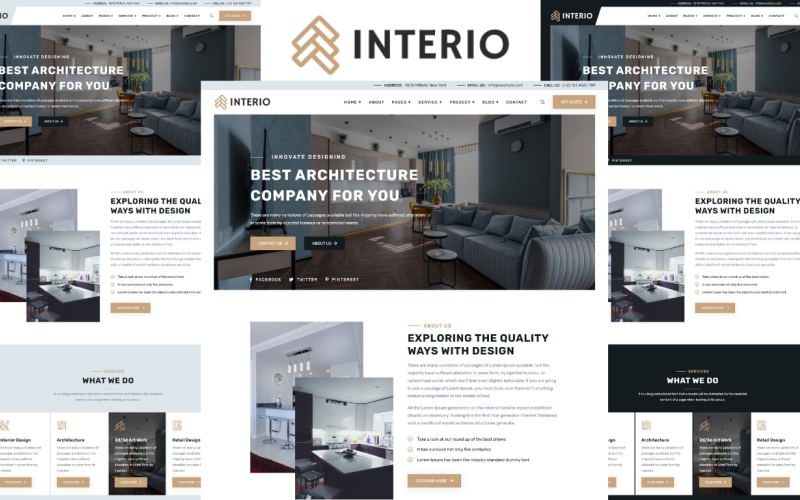 Interio - Arkitektur & Inredning HTML5-mall