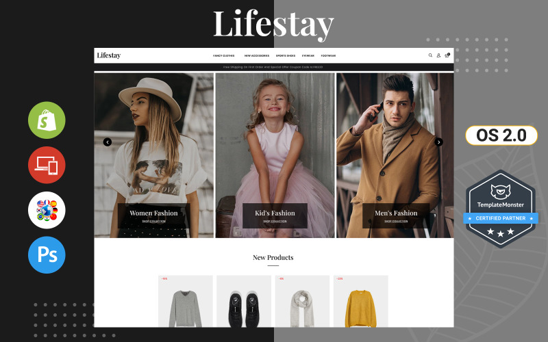 Lifestay - модна тема Shopify