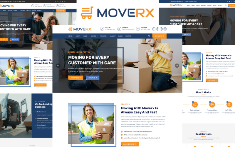 Moverx Moving Company HTML5 Template TemplateMonster