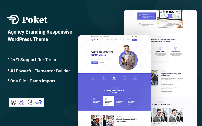 Poket - responsywny motyw WordPress dla marki agencji