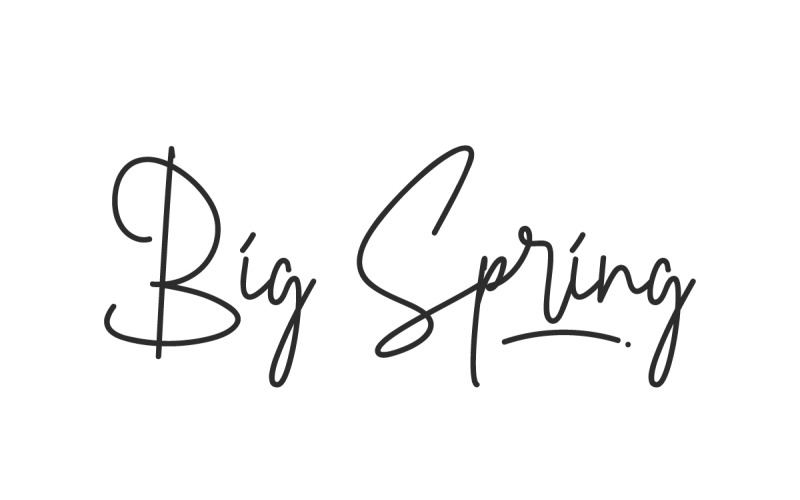 Police d'écriture Big Spring