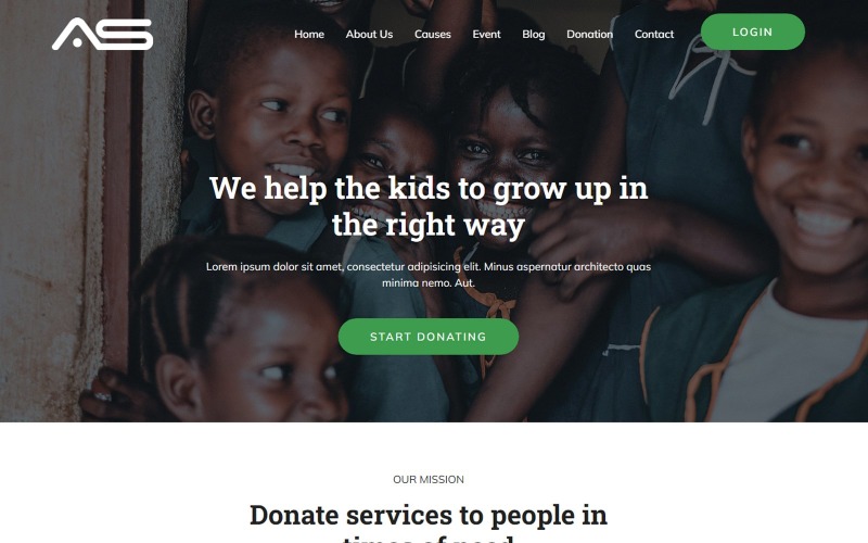 Rocket — szablon HTML dla organizacji charytatywnych non-profit