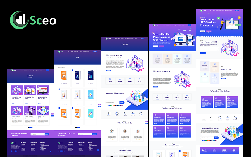 Sceo – SEO Services, SEO-Anbieterunternehmen und Agentur für digitales Marketing Elementor WordPress Theme