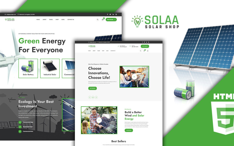 Solaa - 太阳能 HTML5 模板