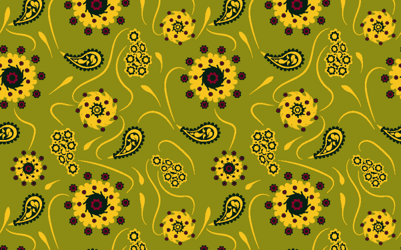 Floral Pattern Paisley Style LK