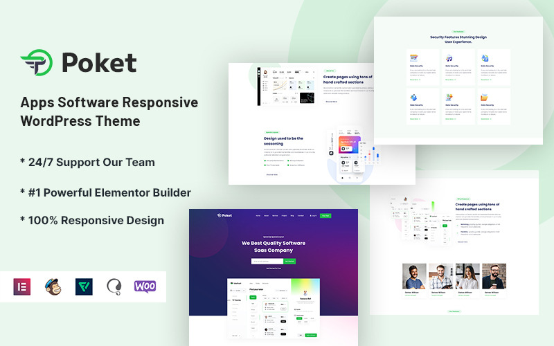 Poket – Apps Software Reszponzív WordPress téma