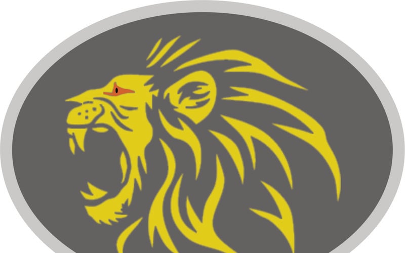 Sjabloon met logo van hoge kwaliteit Lion