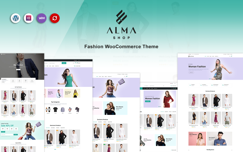 Alma Shop — motyw Fashion WooCommerce