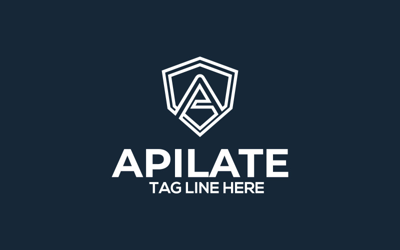 Apilate Un modèle de logo de lettre