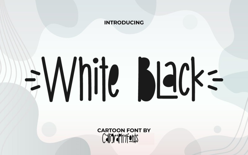 Carattere di visualizzazione del fumetto bianco nero