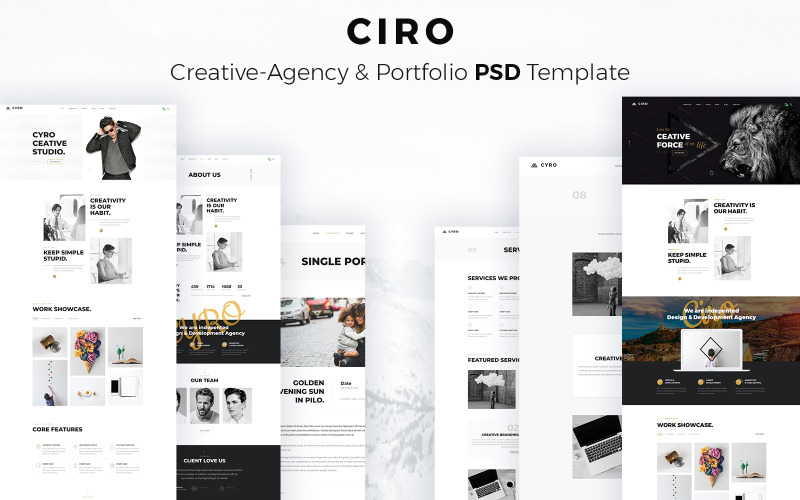 CIRO - Plantilla PSD para agencia creativa y portafolio