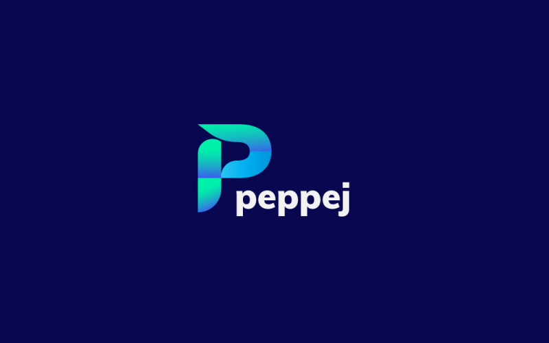 Diseño de logotipo moderno letra P