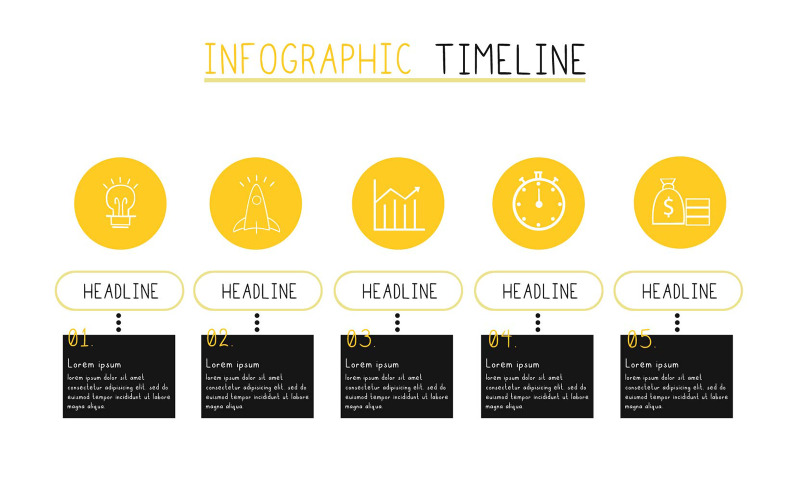 Timeline-Infografik-Illustration