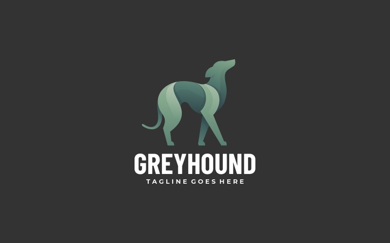 Greyhound Gradient Logo Szablon