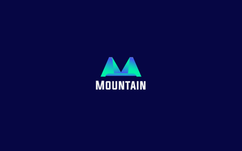 Písmeno M Mountain Logo design