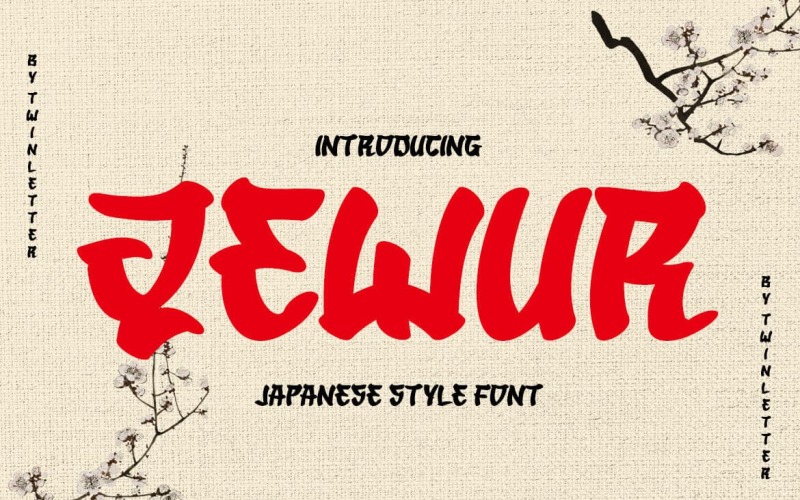 QEWUR - Faux japán betűtípus