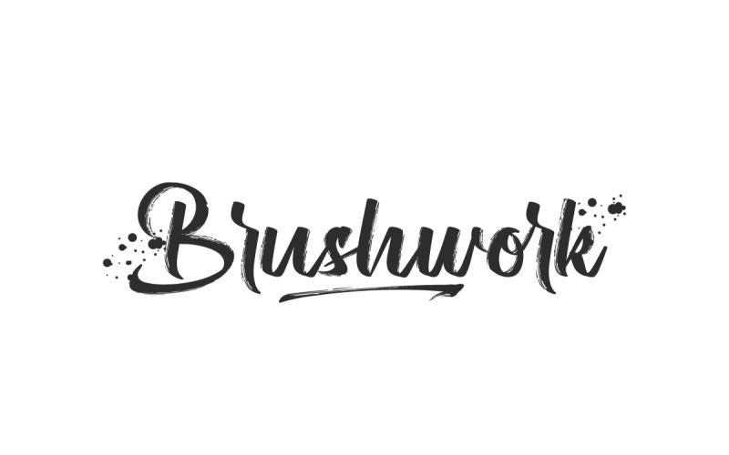 Шрифт текстурированной кисти Brushwork