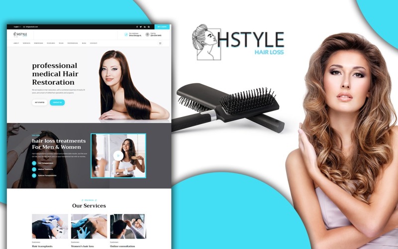 Úvodní stránka kosmetického salonu Powar-Hstyle WordPress Téma