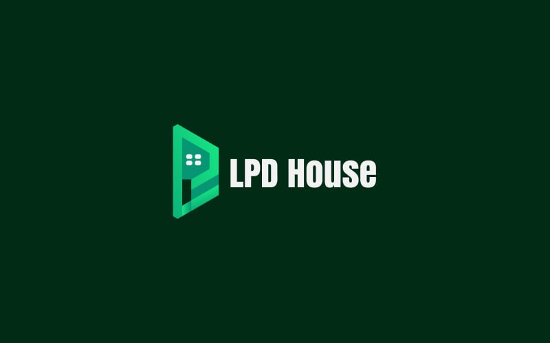 Litera LPD logo Nieruchomości nowoczesny projekt logo