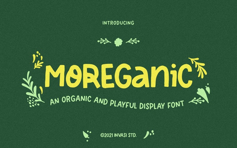 Moreganic - organiskt lekfullt teckensnitt