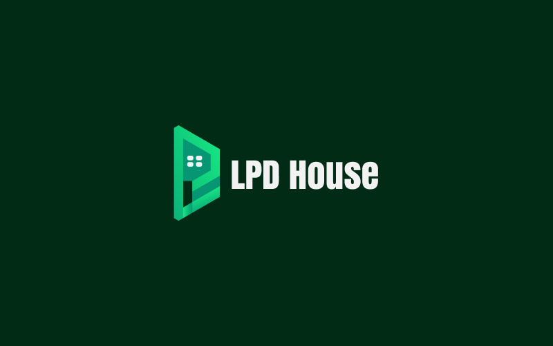 Письмо LPD логотип Недвижимость современный дизайн логотипа