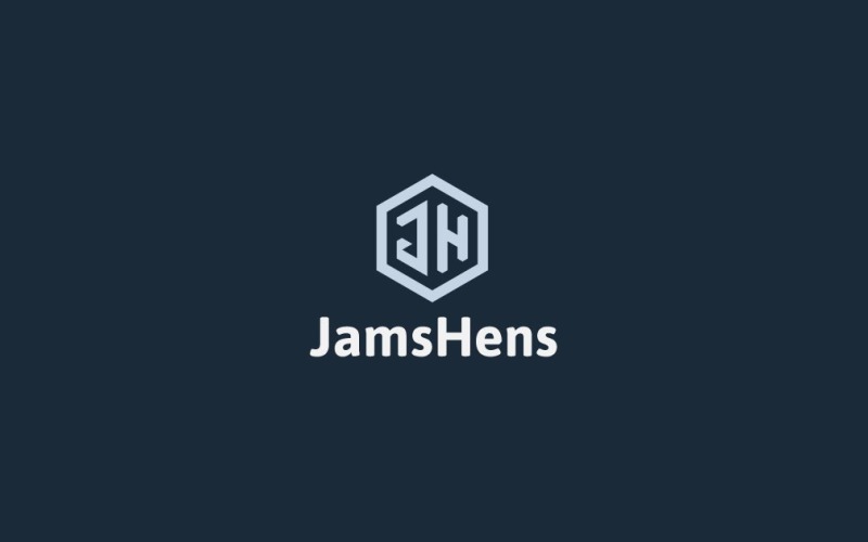 Szablon projektu logo J+H Czarno-biały
