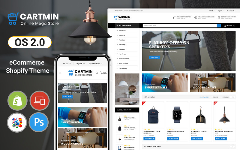 Cartmin – Mega Store Shopify téma