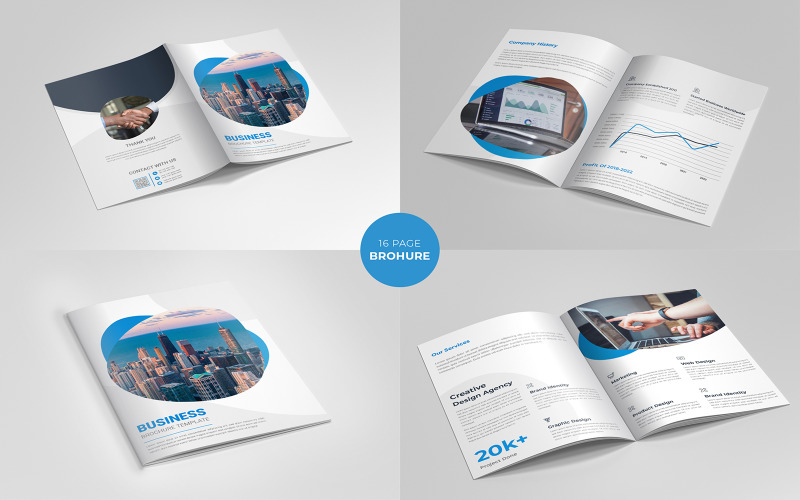 Conception de mise en page de modèle de brochure Modèle de conception de brochure professionnelle minimale
