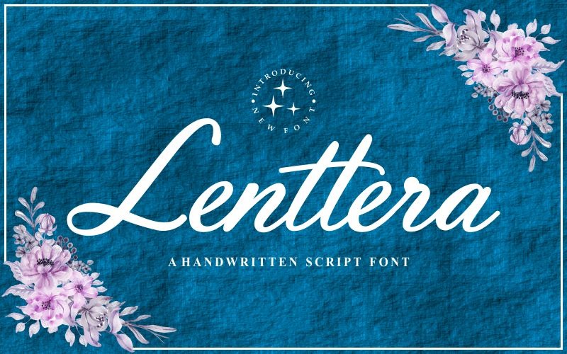Lenttera handskrivet skriptteckensnitt