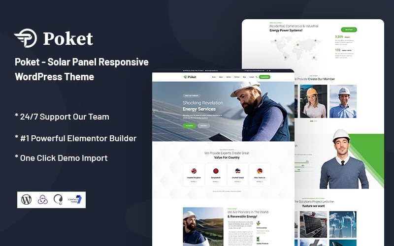 Poket - Solarpanel Responsives WordPress-Theme