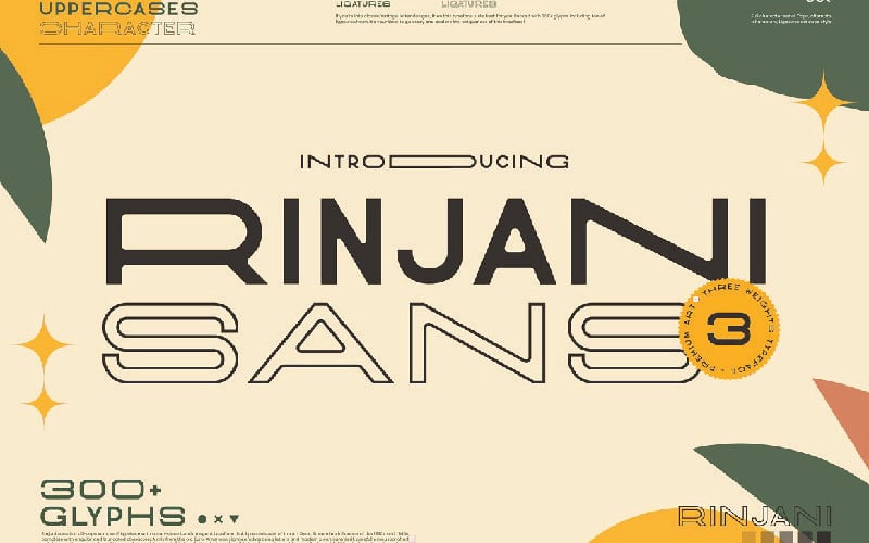 Rinjani Sans - Tipo de letra Wide Stretch