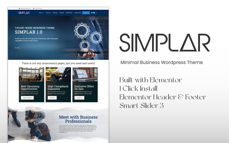 Simlar - Thème Wordpress Minimal Business primé