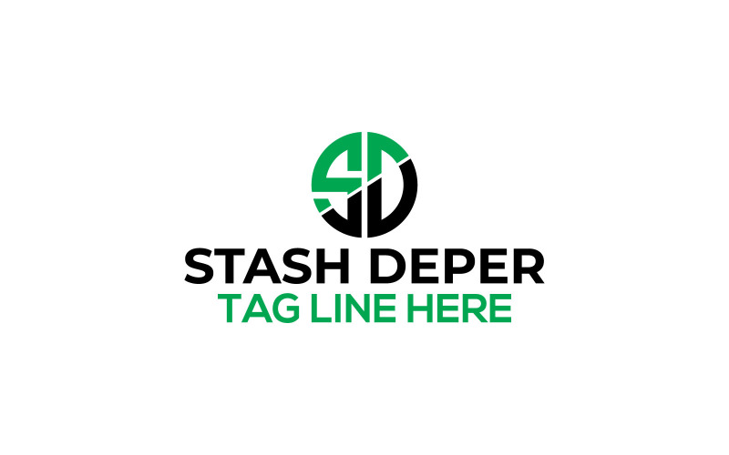 Amido Diper SD lettera Logo Design Template