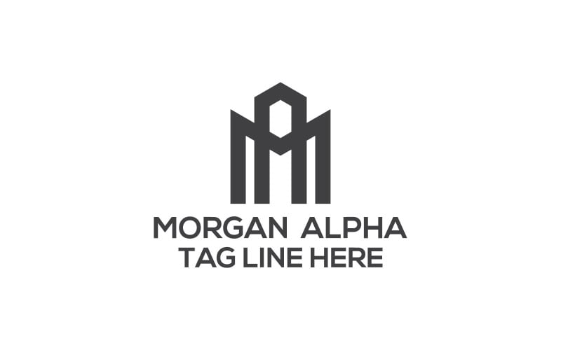 Дизайн логотипа письмо Morgan Alpha Am
