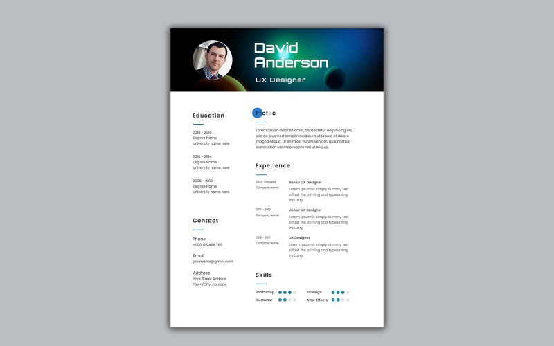 Galaxy Resume CV Template