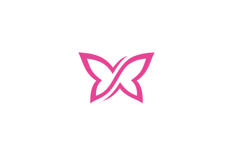 Infinity vlinder Vector Logo ontwerpsjabloon