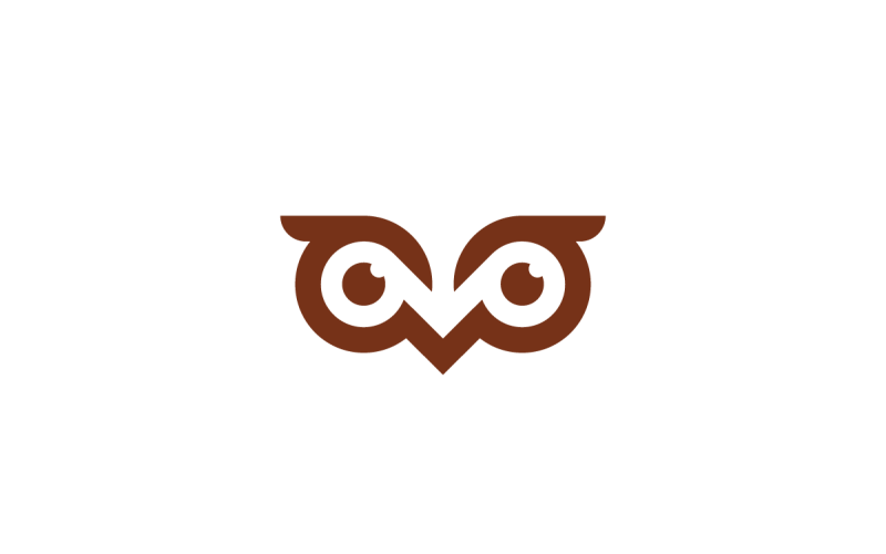 Modèle de conception de logo vectoriel yeux de hibou