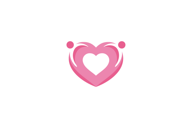 Modello di progettazione del logo vettoriale Love Care