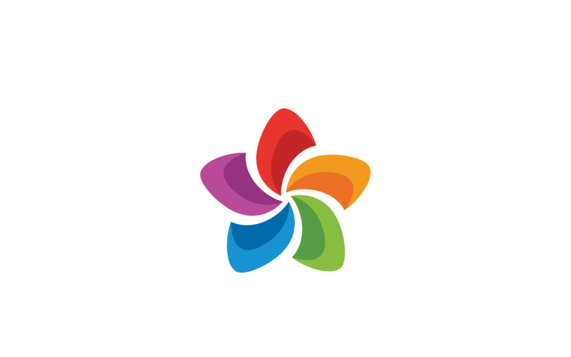 Modello di progettazione del logo vettoriale Star Colors