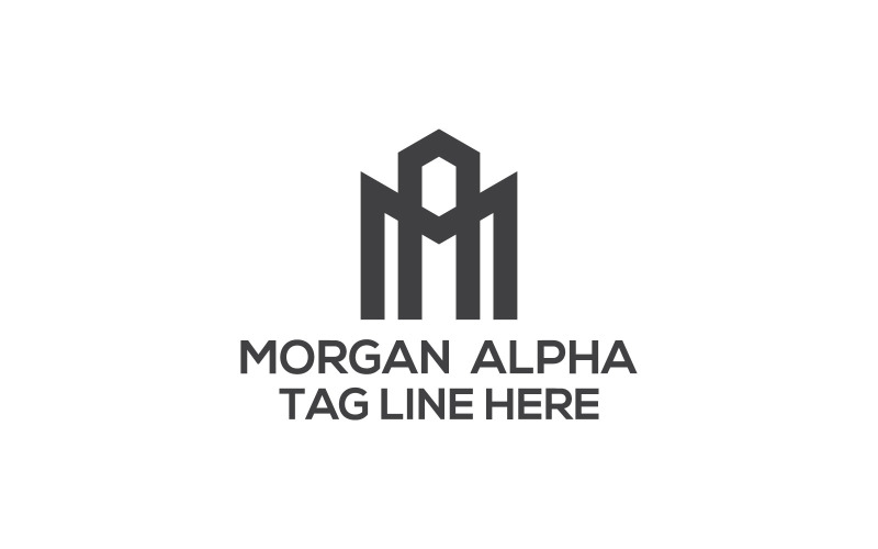 Morgan Alpha Am lettre Logo Design
