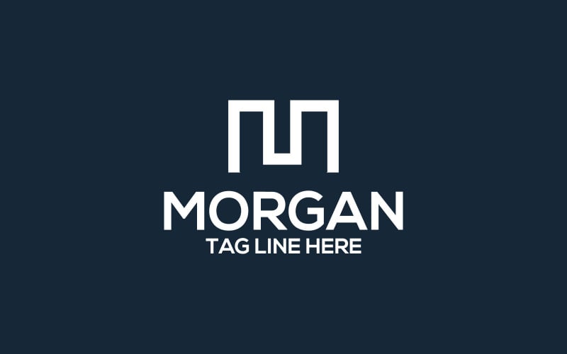 Morgan M lettera Logo Design Template
