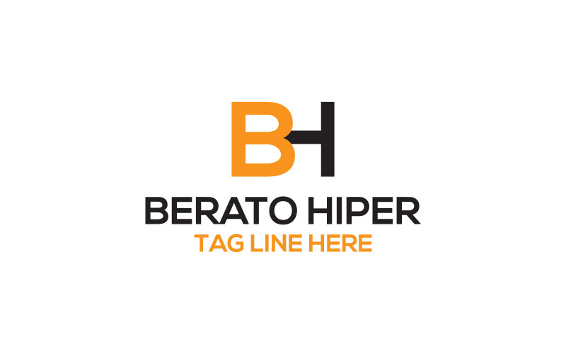 Plantilla de diseño de logotipo de letra Berato Hiper BH