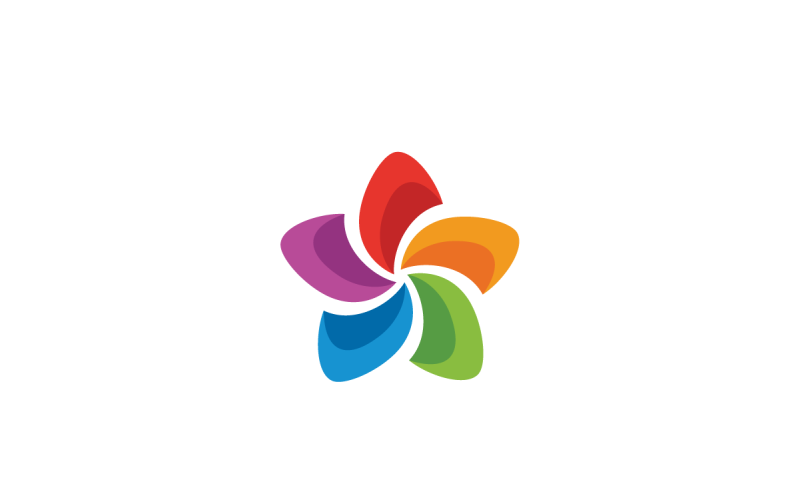 Ster kleuren vector logo ontwerpsjabloon
