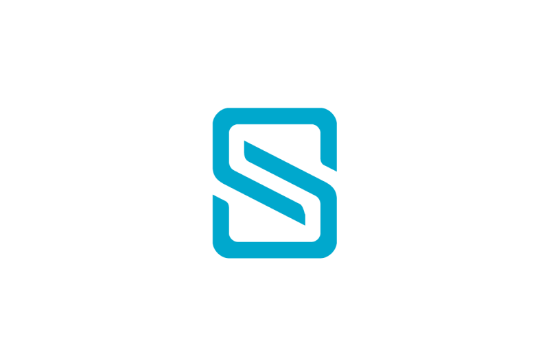 Sync - bokstaven S vektor logotyp mall